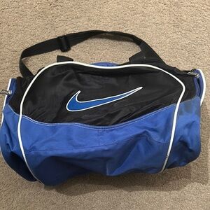 Nike Black and Blue Duffel Bag